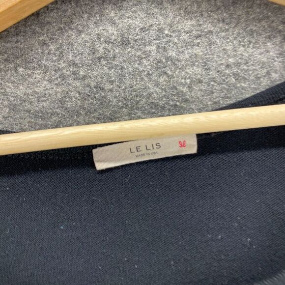 Le Lis Blouse Women 1X Plus Black Floral Long Sleeve Round Neck Pullover Casual - Picture 5 of 9